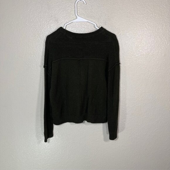 Rails Sweater Womens Small Stafford Olive Cotton Cashmere Military Embroidered - Picture 6 of 6